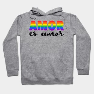 Amor es amor - Dia de San Valentin o onomastico - Diseño en negro Hoodie